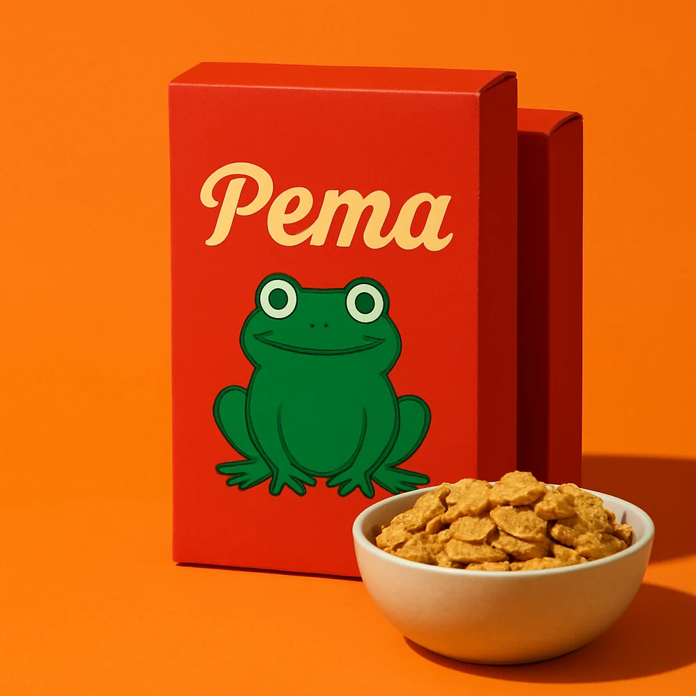 Cereal with Frog on Box
